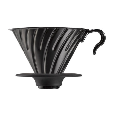 Hario V60-02 Metal Dripper mit Silikonbasis – Schwarz